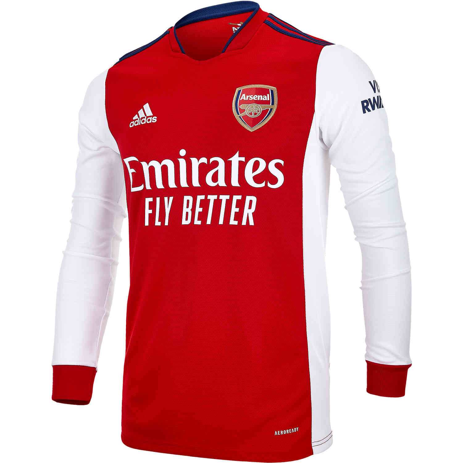 Retail, Adidas 2021-22 Arsenal Long Sleeve Home Jersey - MENS