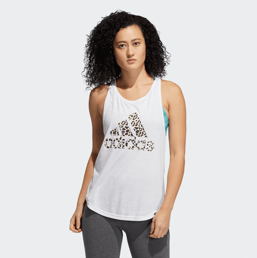 Adidas, Adidas Badge Of Sport Leopard Tank Top