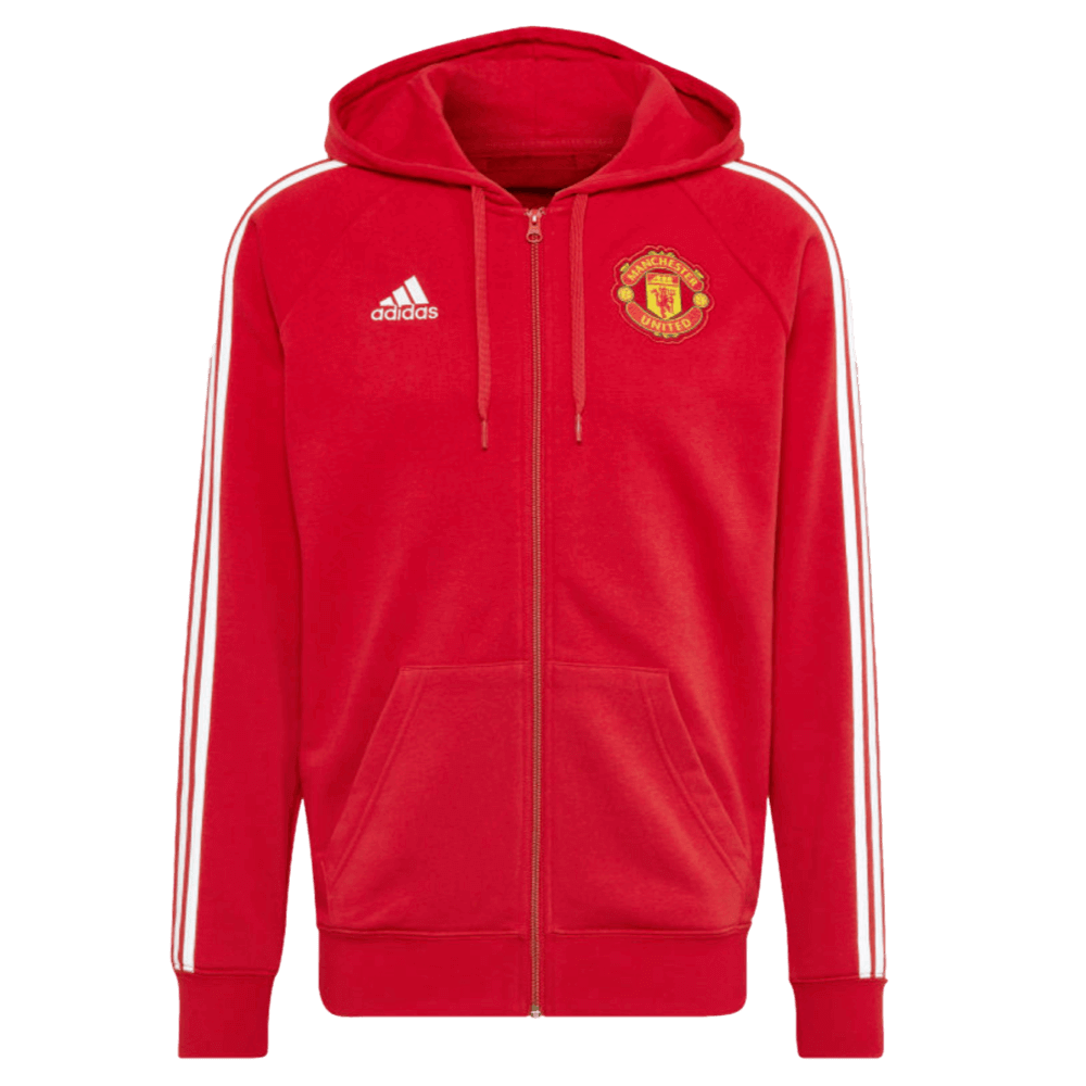 Adidas, Adidas Manchester United 22/23 3-Stripe Full Zip Hoodie