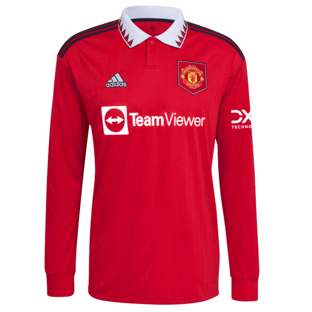 Adidas, Adidas Manchester United 22/23 Long Sleeve Home Jersey