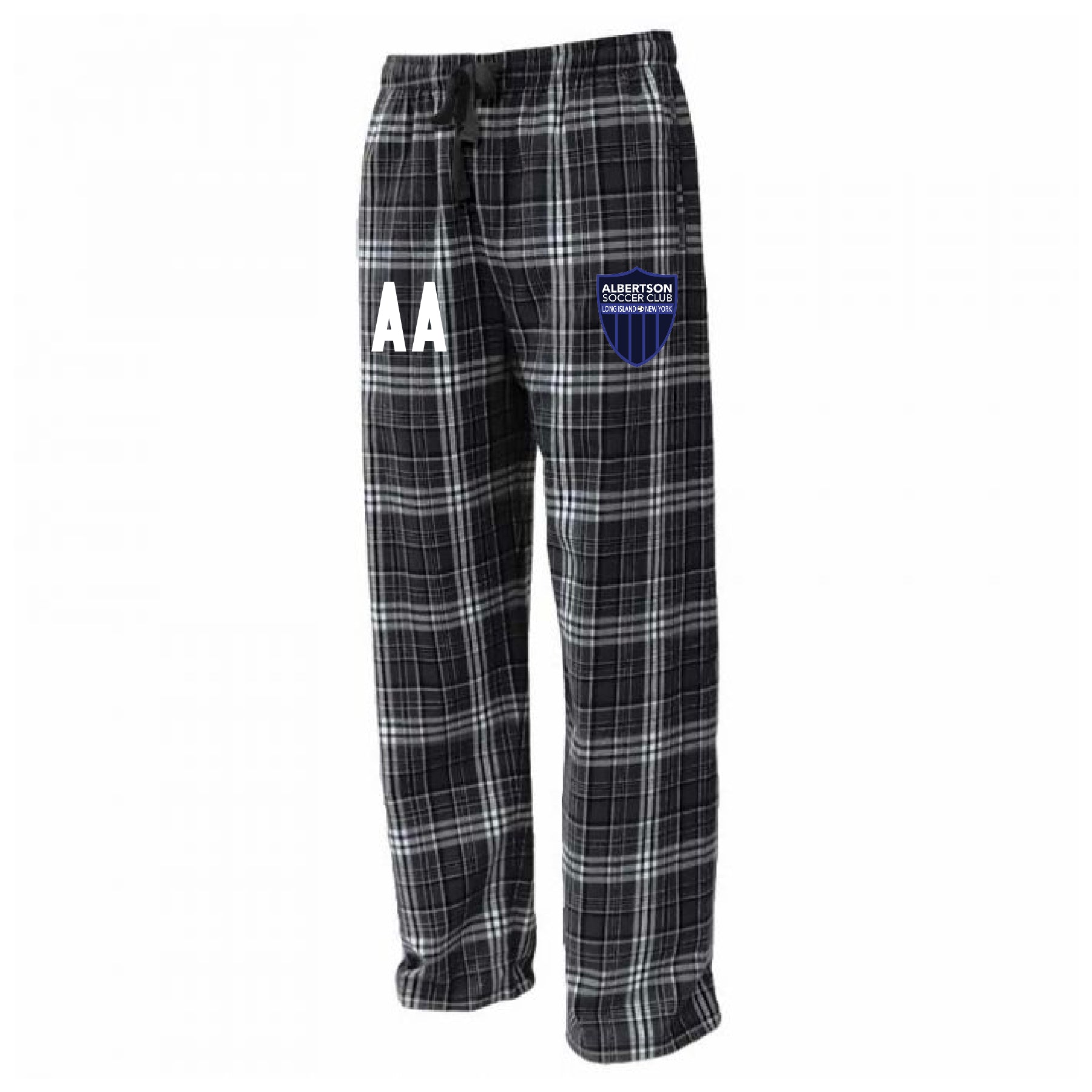 Team Online Ordering, Albertson Flannel Plaid Pajama Pant Black/White