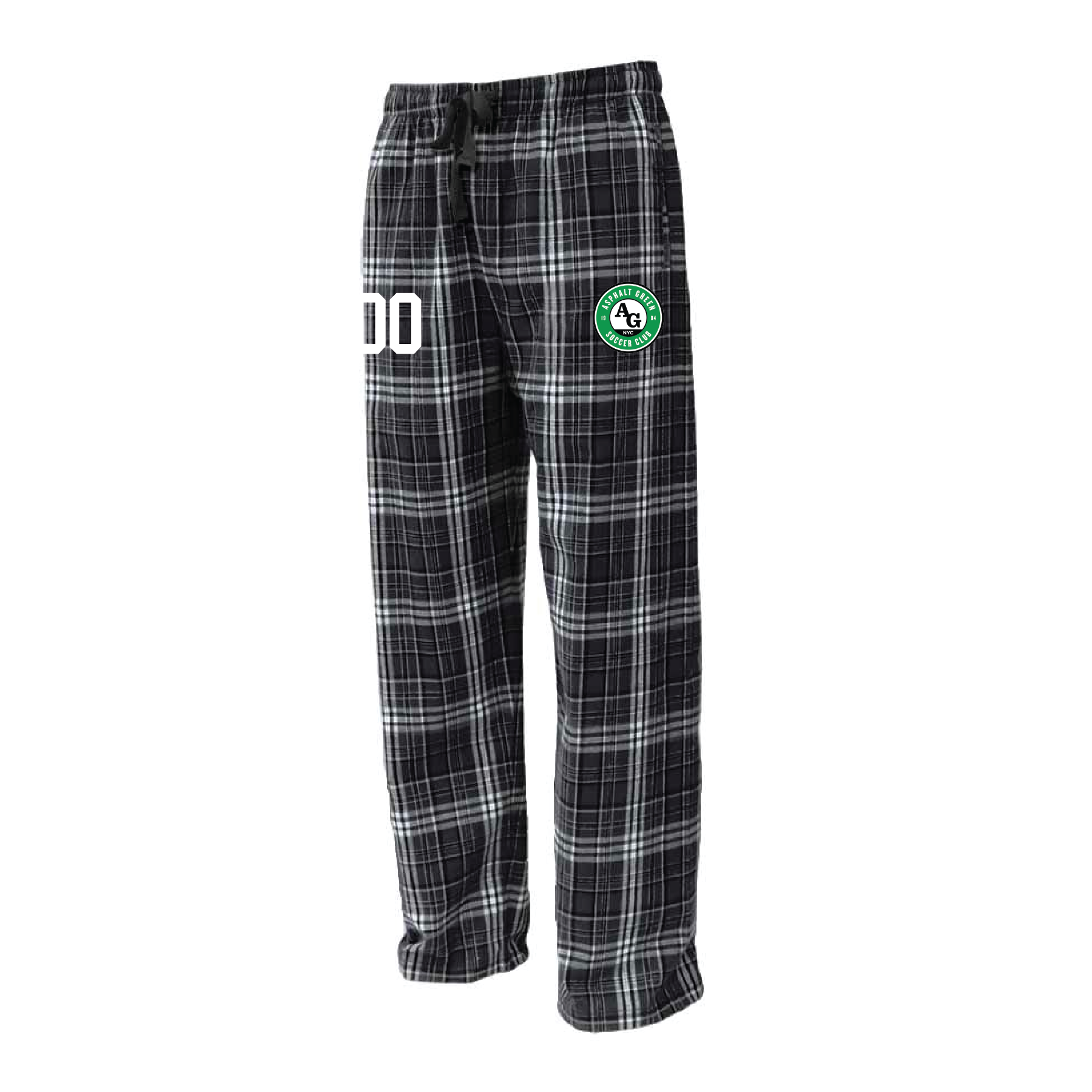 Team Online Ordering, Asphalt SC Flannel Plaid Pajama Pant Black/White