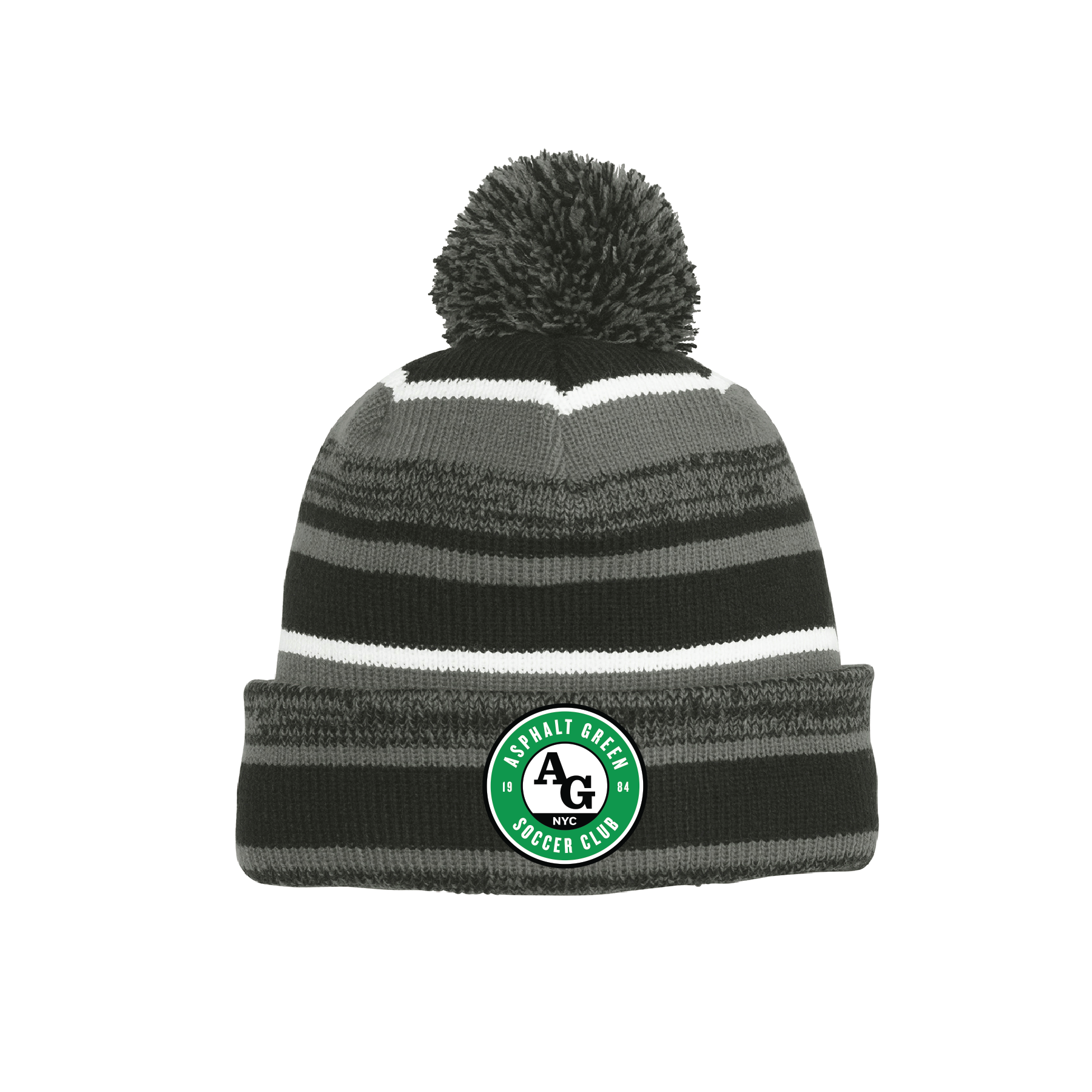 Team Online Ordering, Asphalt SC New Era Sideline Bobble Beanie Black