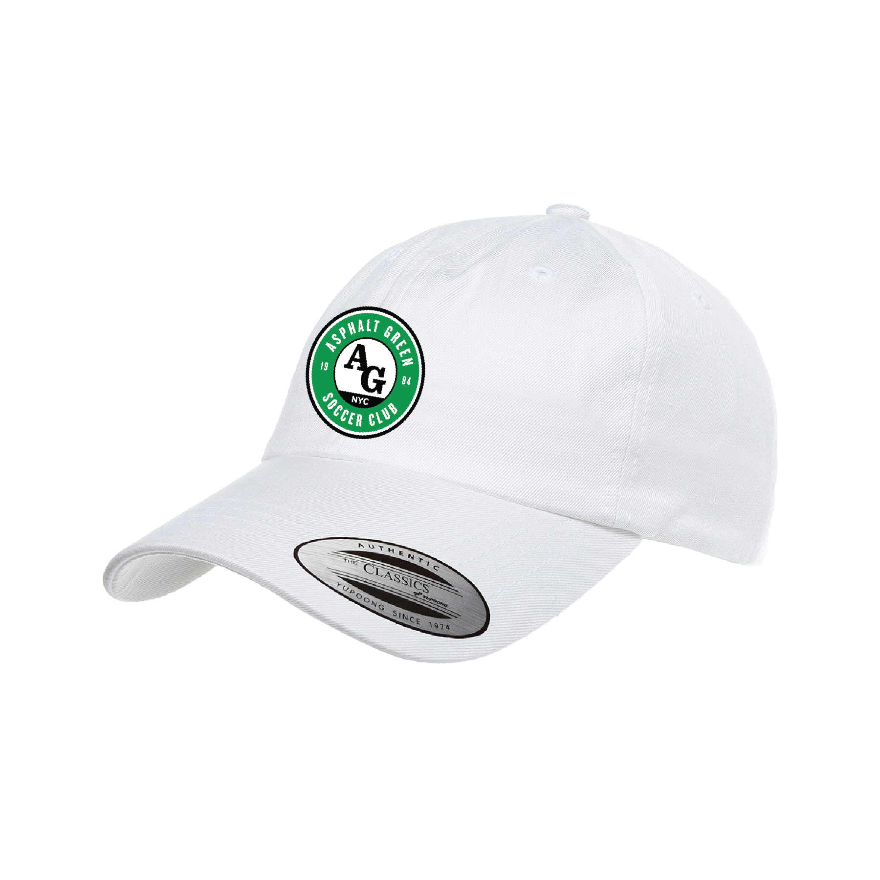 Team Online Ordering, Asphalt SC Yupoong Cotton Twill Dad Cap White