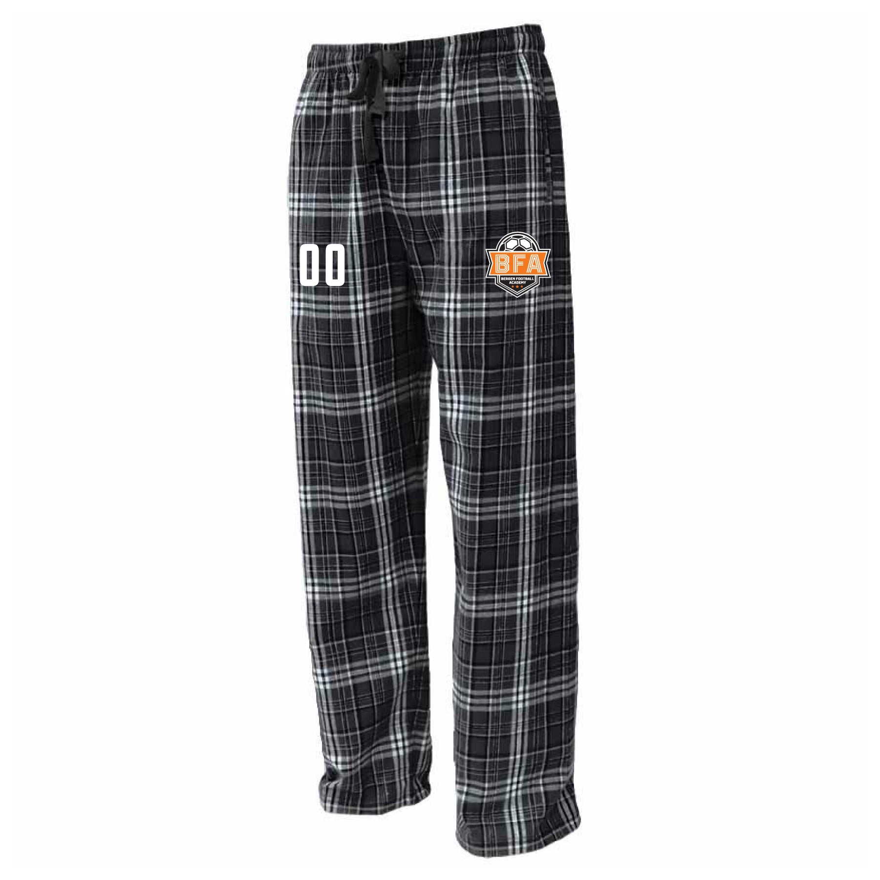 Team Online Ordering, BFA Fan Store Flannel Plaid Pajama Pant Black/White