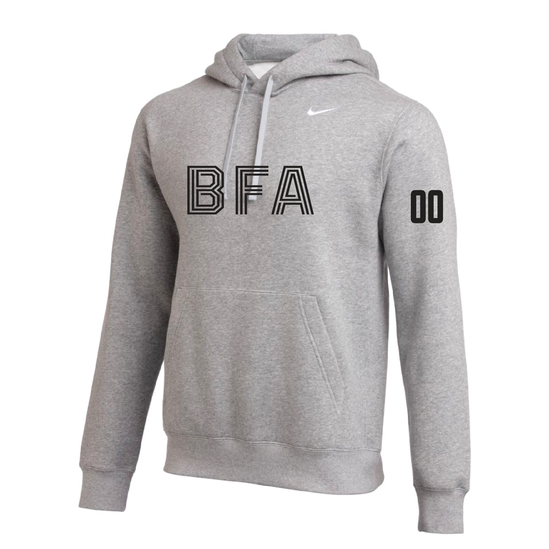 Team Online Ordering, BFA (Name) Nike Club Hoodie Grey