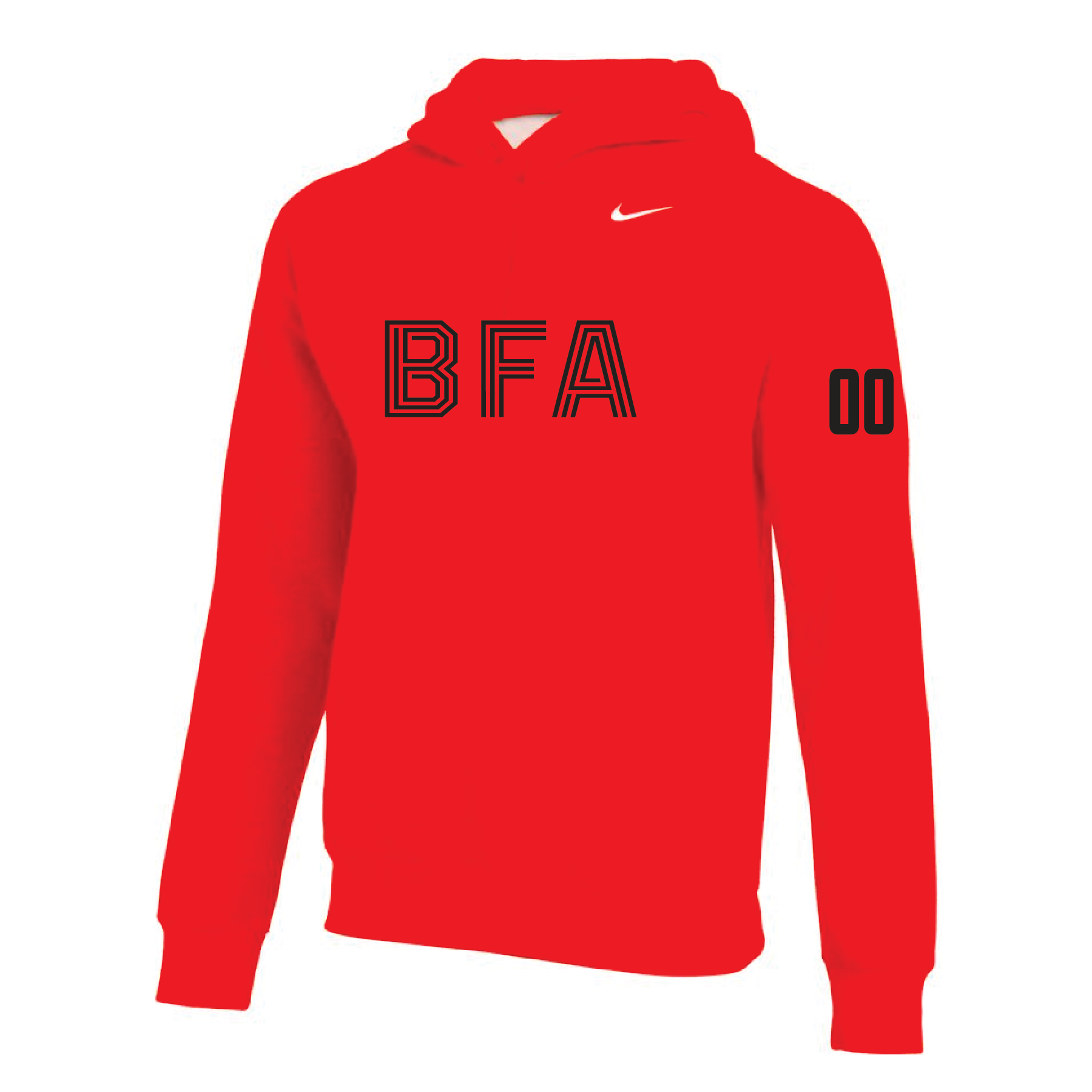 Team Online Ordering, BFA (Name) Nike Club Hoodie Orange