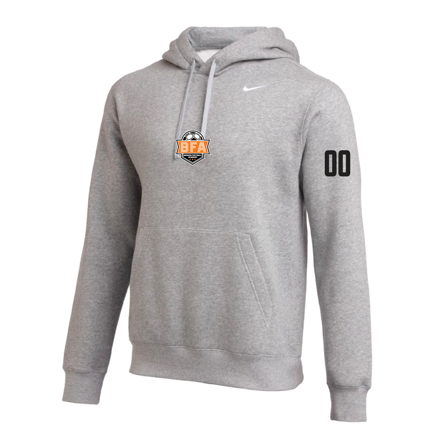 Team Online Ordering, BFA (Patch) Nike Club Hoodie Grey