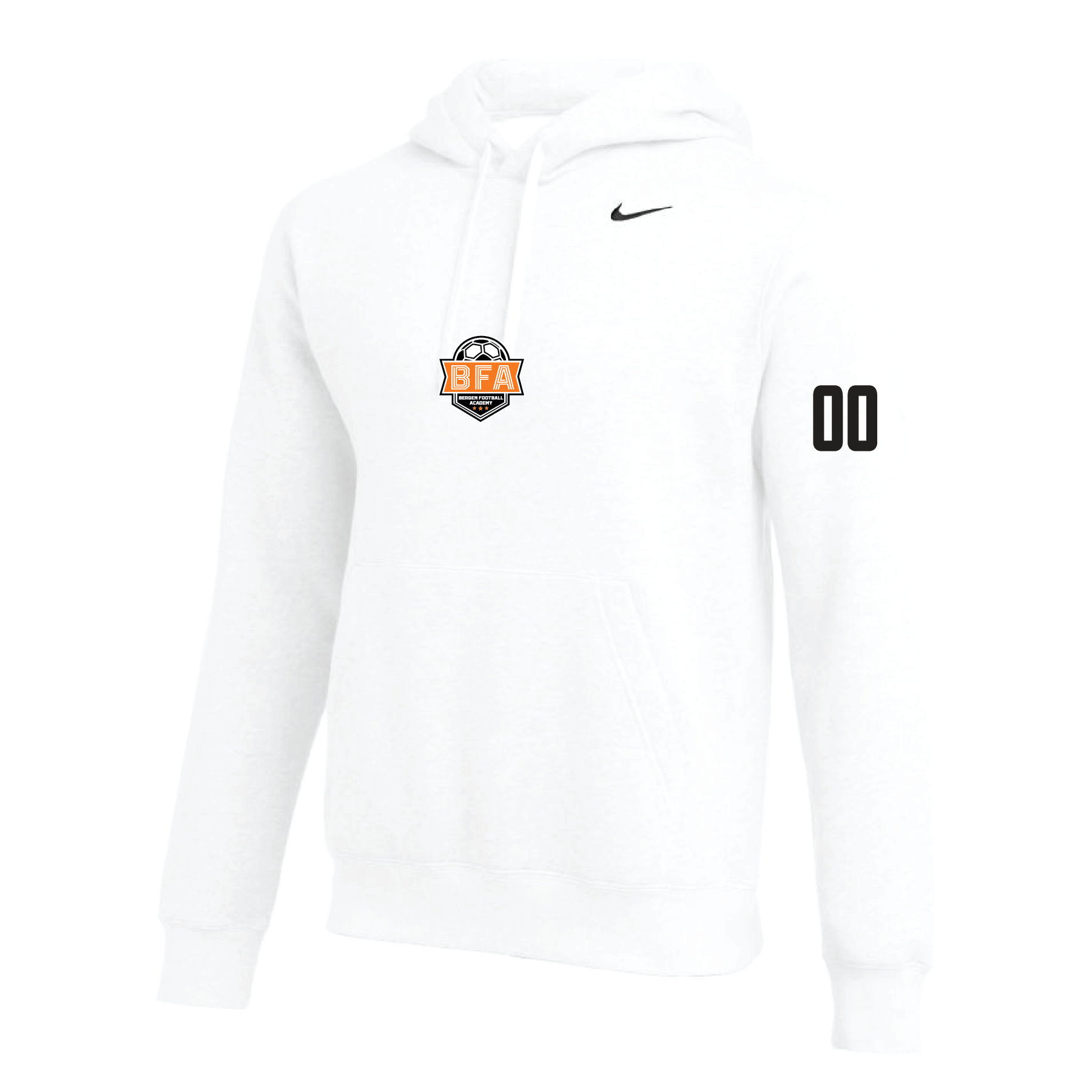 Team Online Ordering, BFA (Patch) Nike Club Hoodie White