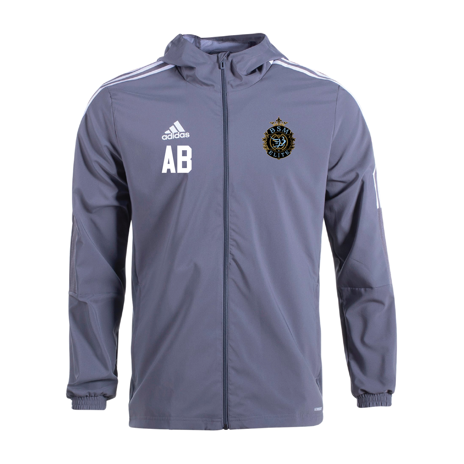 Team Online Ordering, BSM Elite adidas Tiro 21 Windbreaker Grey