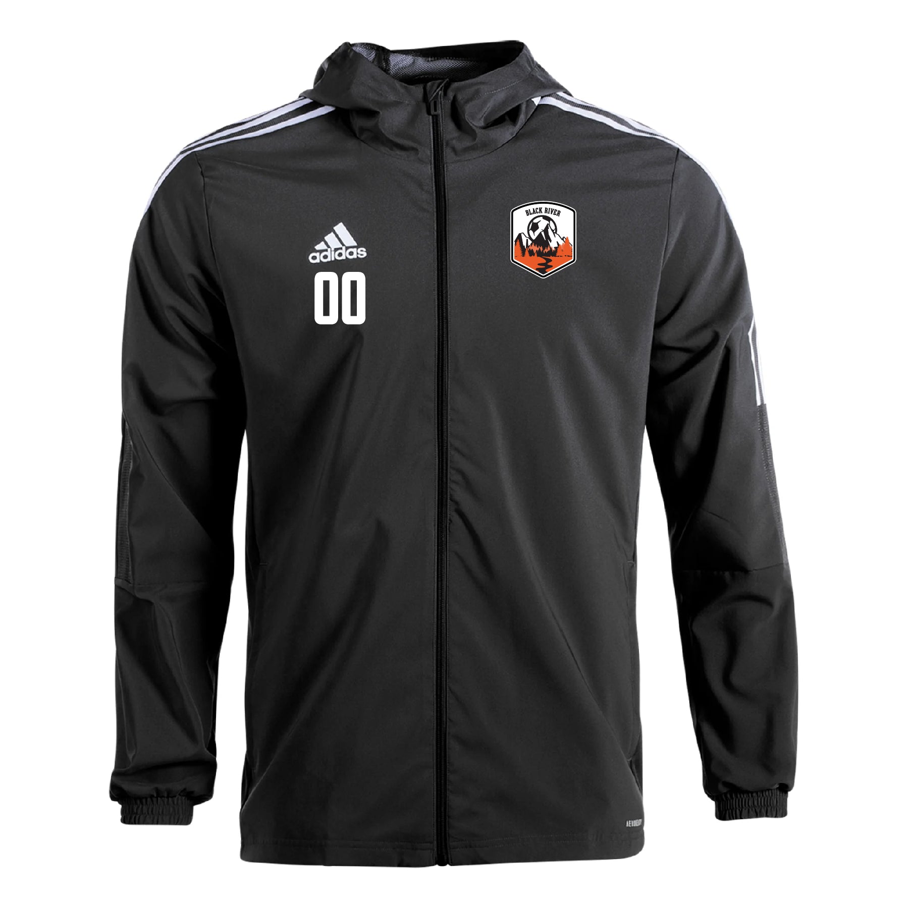 Team Online Ordering, Black River Athletics 2011 and Younger adidas Tiro 21 Windbreaker Black