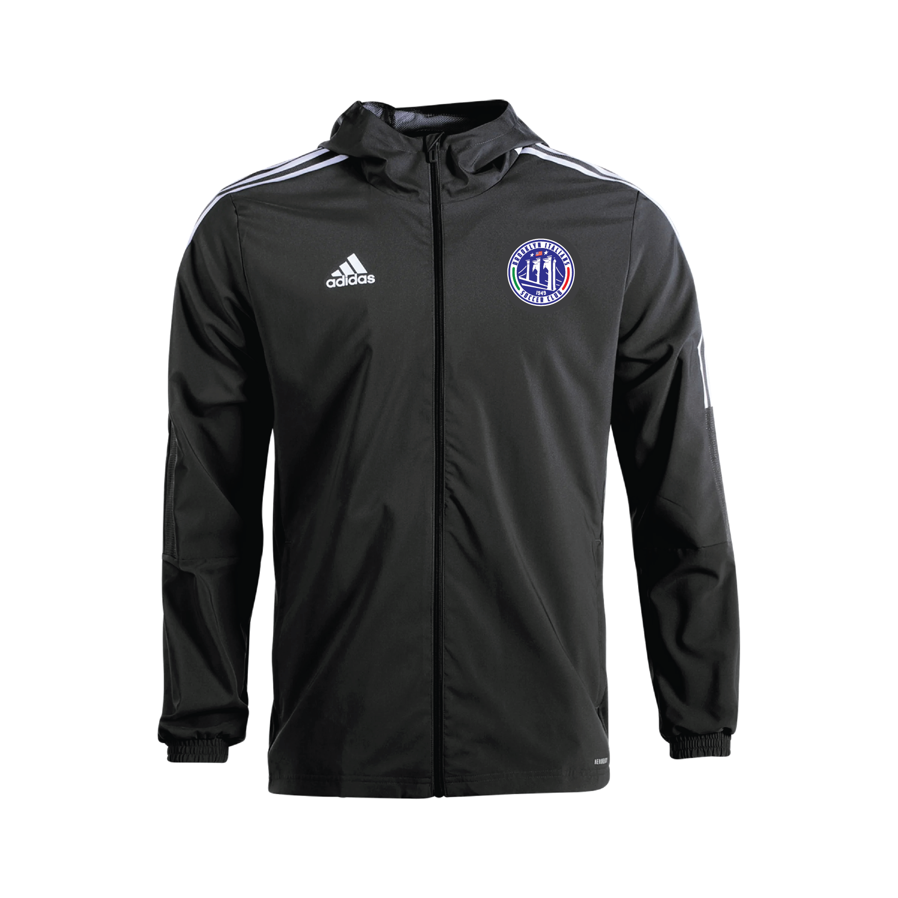 Team Online Ordering, Brooklyn Italians FAN adidas Tiro 21 Windbreaker Black