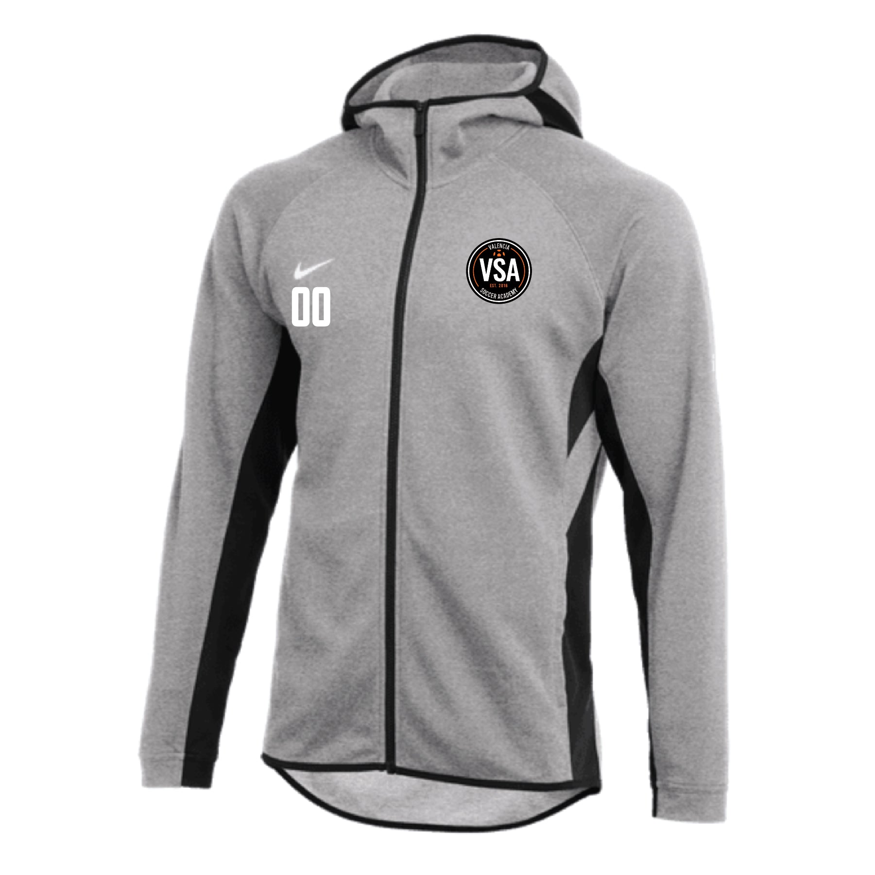 Team Online Ordering, Valencia Nike Showtime Full-Zip Hoodie Grey