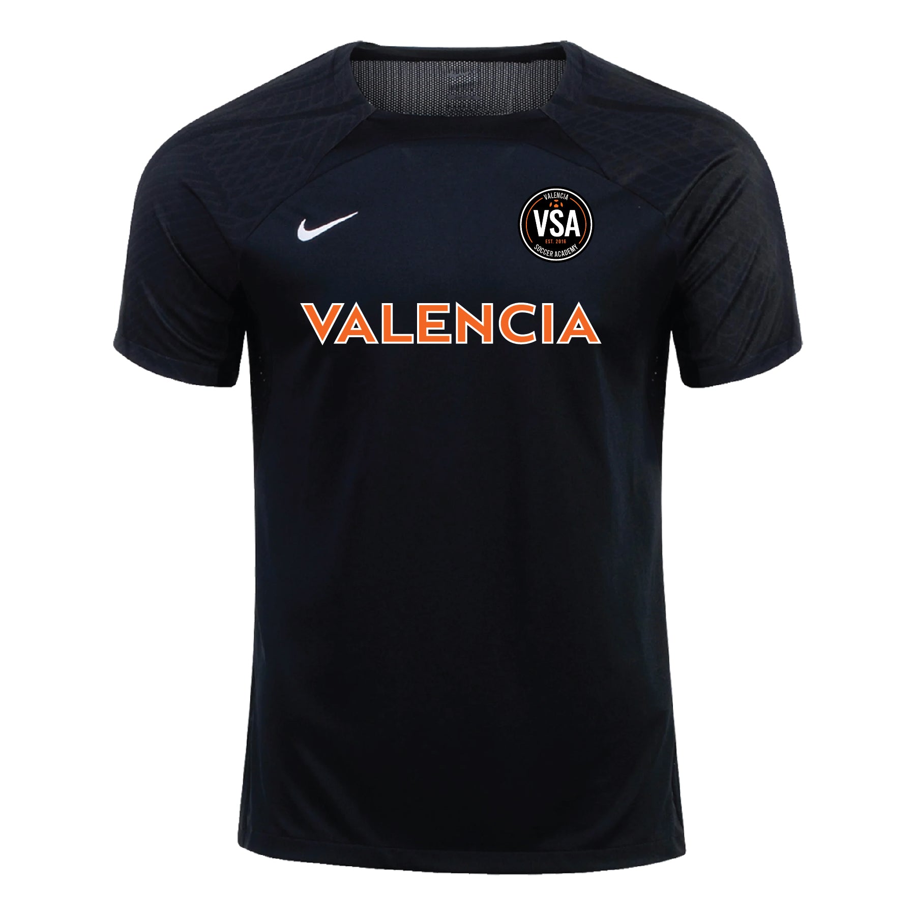 Team Online Ordering, Valencia Nike Strike III Match Field Player Jersey Black