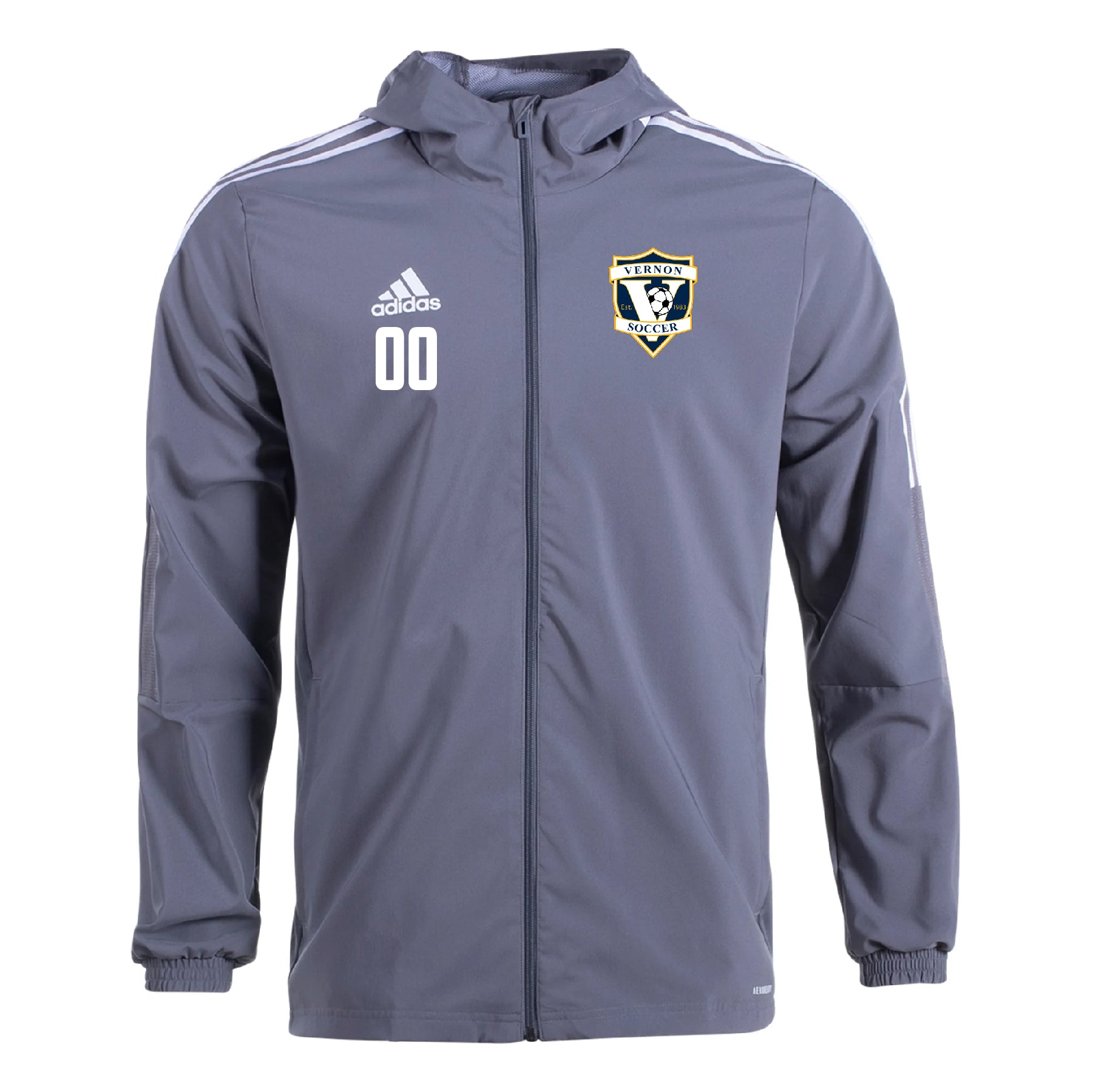 Team Online Ordering, Vernon adidas Tiro 21 Windbreaker Grey