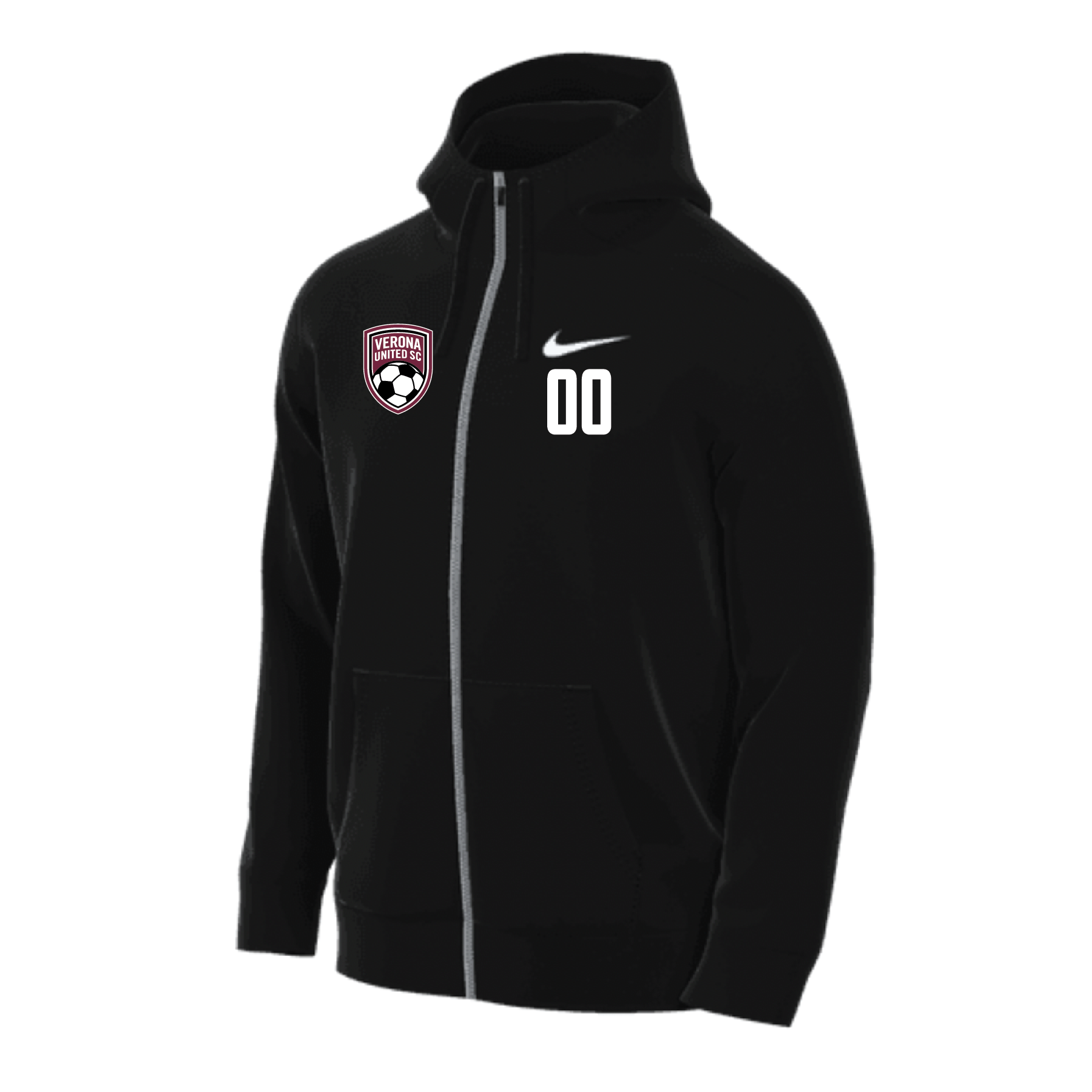 Team Online Ordering, Verona Nike Fleece Full-Zip Hoodie Black