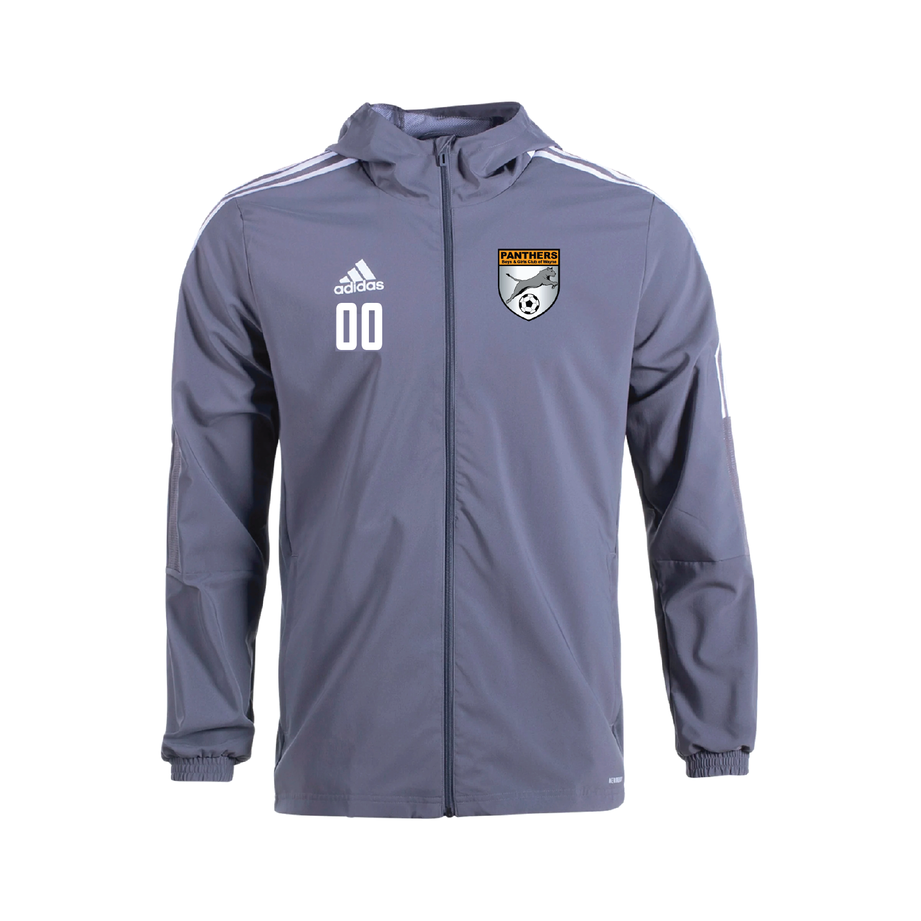 Team Online Ordering, Wayne Panthers adidas Tiro 21 Windbreaker Grey